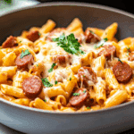 Cheesy Kielbasa Pasta