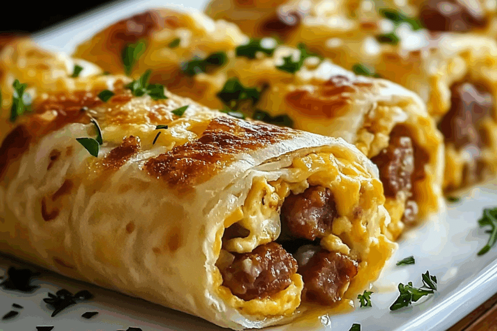 Sausage, Egg, and Cheese Breakfast Roll-Ups