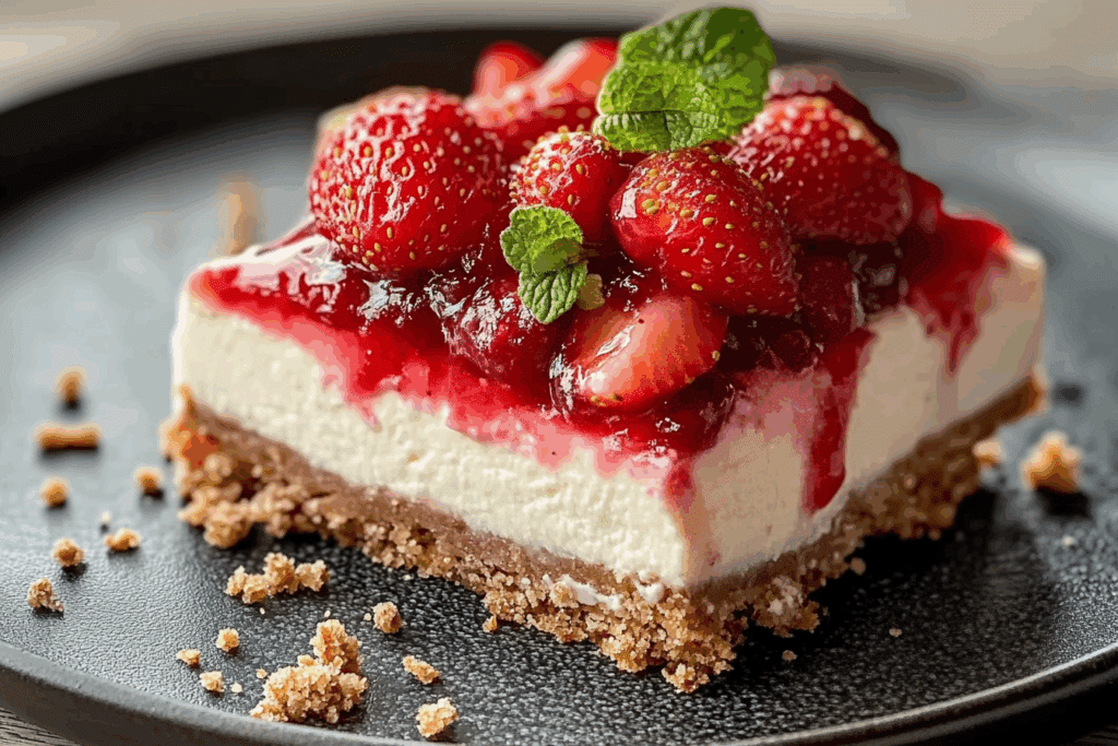 Berrylicious Strawberry Crunch Cheesecake