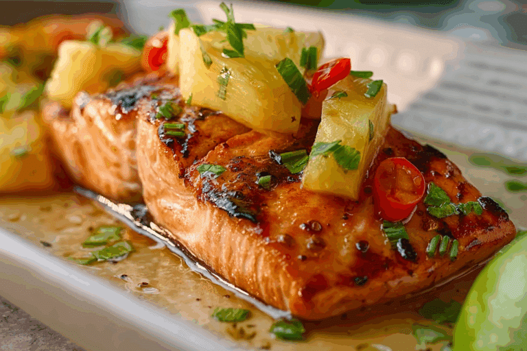 Honey Pineapple Salmon