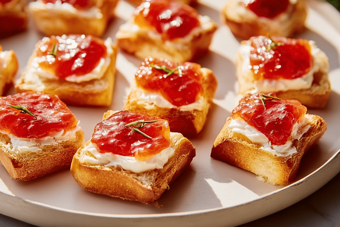 Easy 5-Minute Pepper Jelly and Cream Cheese Bites