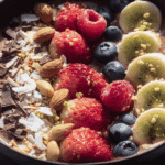 Chocolate Smoothie Bowl with Fruit & Nut Toppings