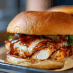 Grilled Mozzarella BBQ Chicken Sandwiches