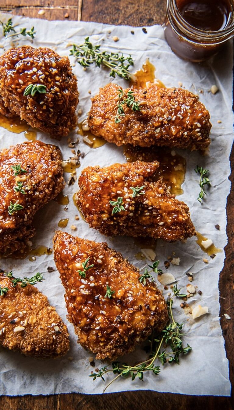 Oven Fried Southern Hot Honey Chicken Recipe