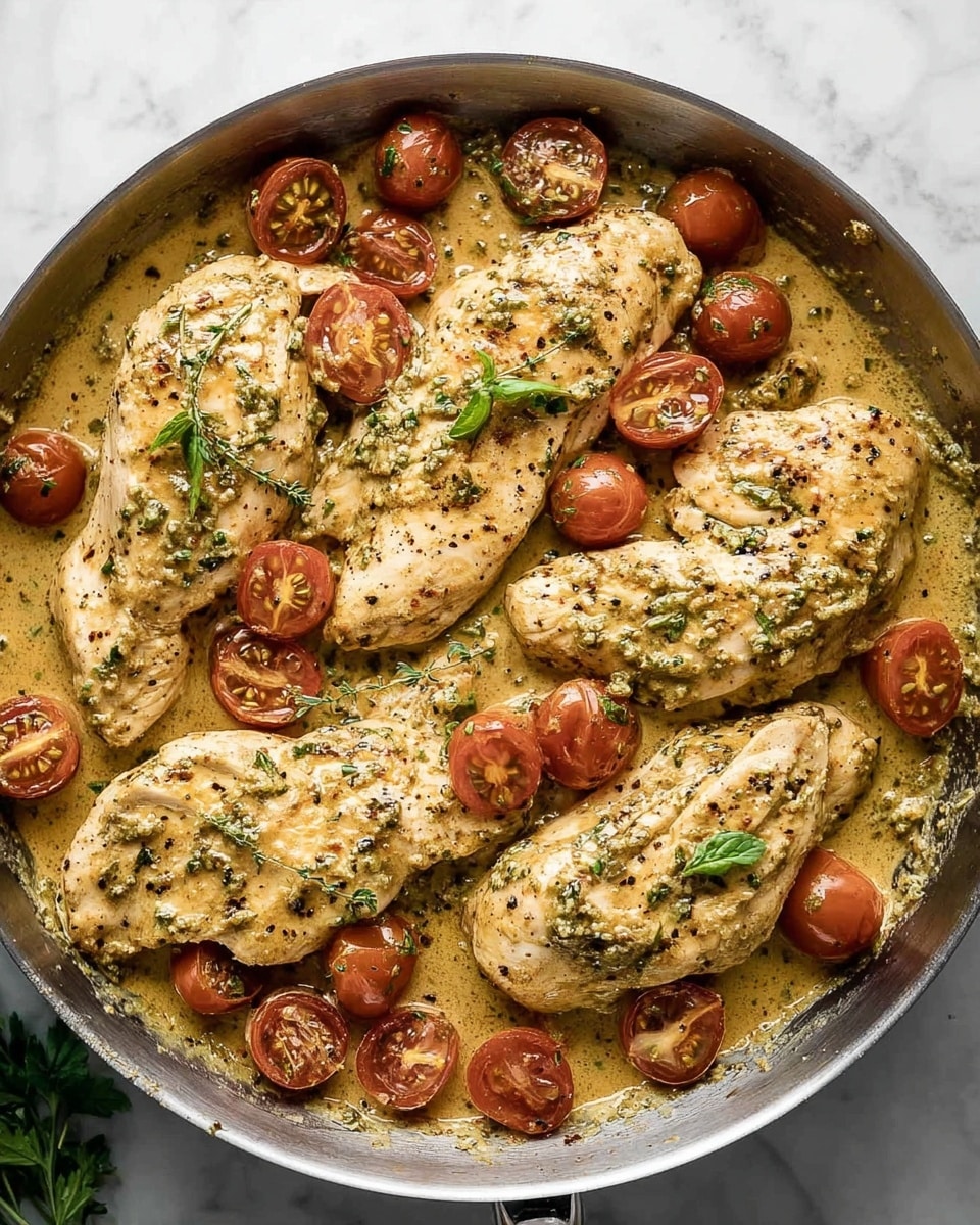 Creamy Pesto Chicken Recipe - Recipe Image