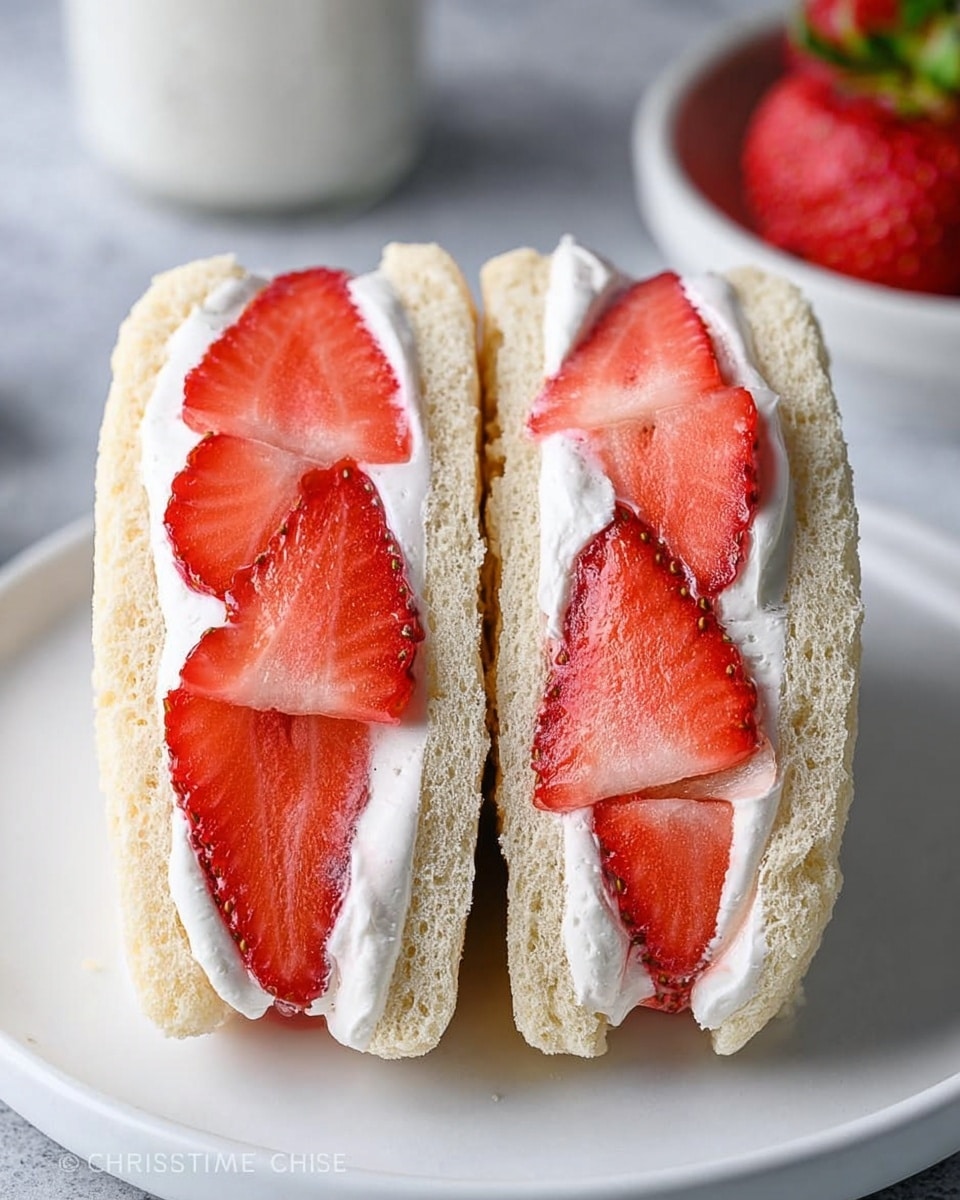Strawberry Sando Sandwich Recipe - Recipe Image