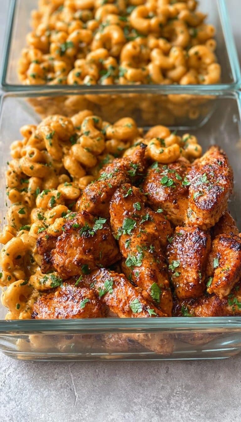 High-Protein Honey Garlic Butter Chicken with Mac & Cheese Recipe
