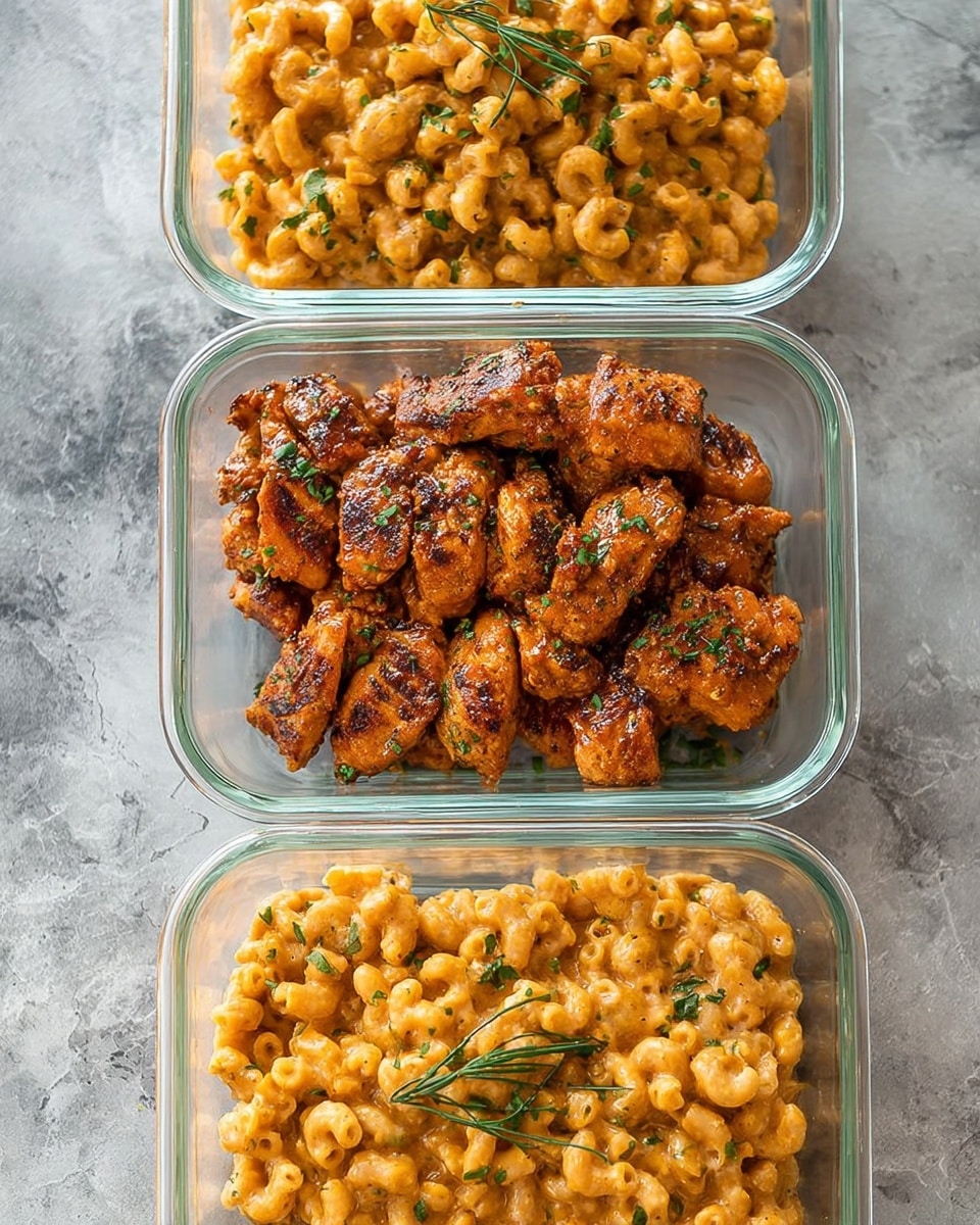 High-Protein Honey Garlic Butter Chicken with Mac & Cheese Recipe - Recipe Image