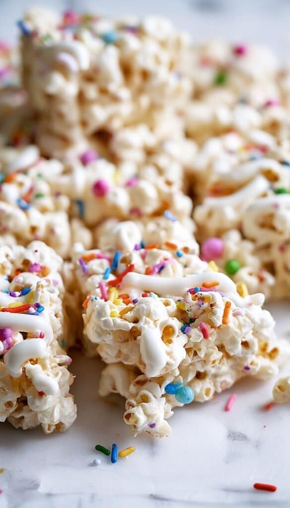 Homemade Funfetti Marshmallow Popcorn Treats Recipe