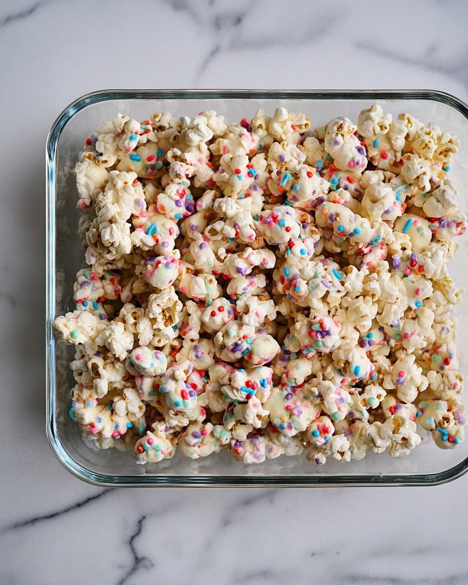 Homemade Funfetti Marshmallow Popcorn Treats Recipe - Recipe Image