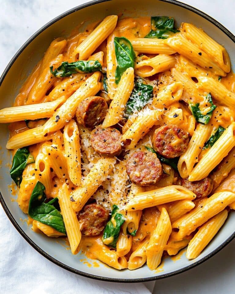One Pot Creamy Cajun Sausage Pasta Recipe