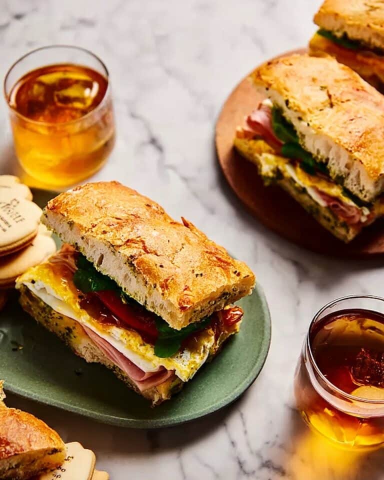 Pesto Focaccia Breakfast Sandwich Recipe