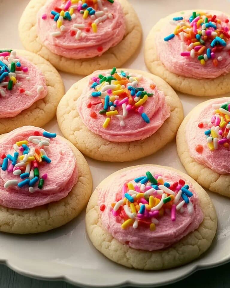 Soft Sugar Cookies with Colored Decorating Sugar Recipe