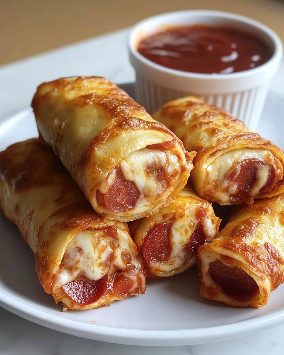 11 Minute Cheesy Pepperoni Pizza Roll-Ups Recipe - Recipe Image