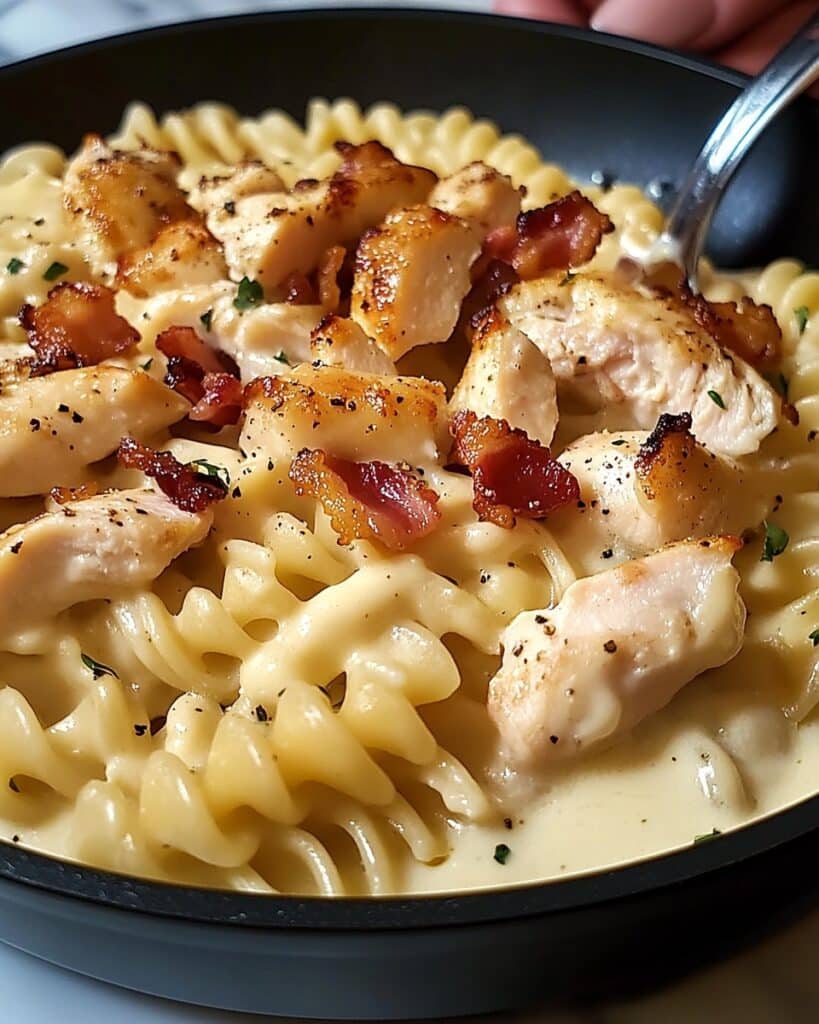 Creamy Chicken Bacon Ranch Mac and Cheese Recipe