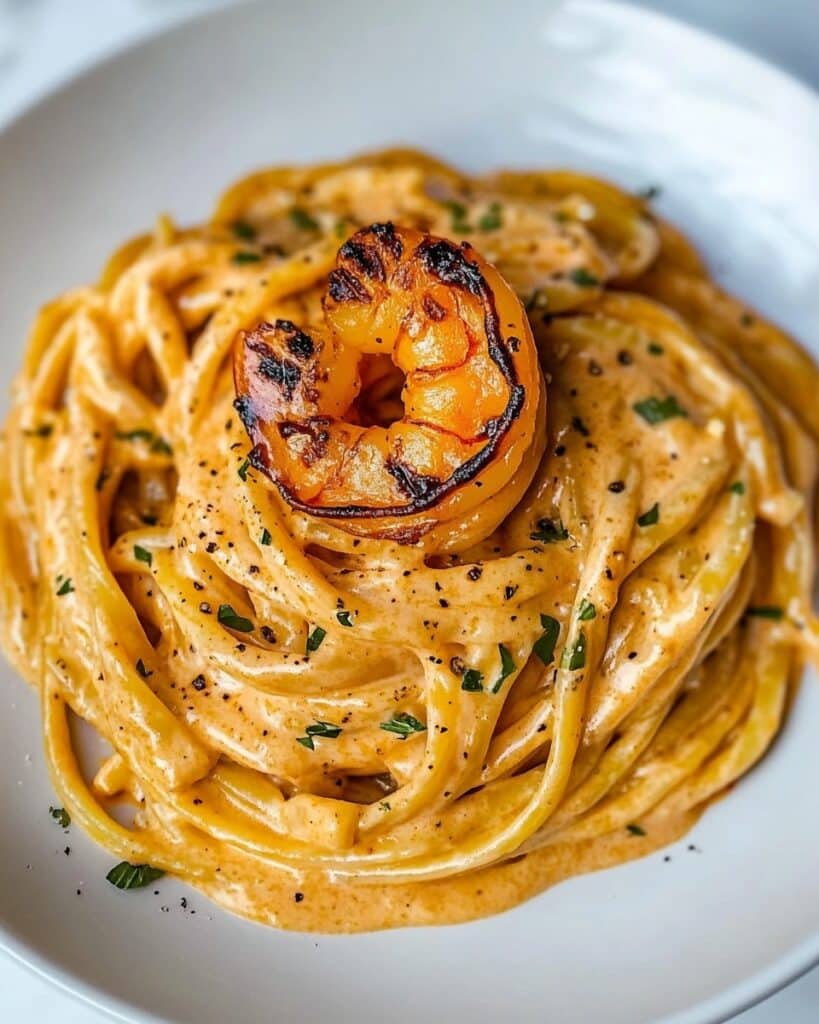 Easy Creamy Shrimp Linguine Recipe (with Garlic) Recipe