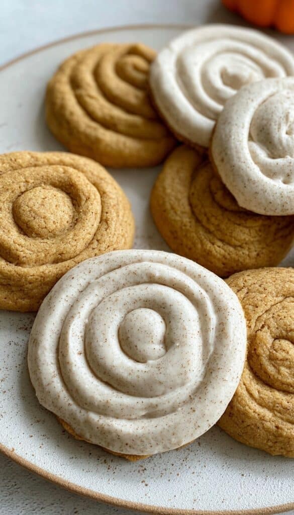 Soft Pumpkin Cookies with Cinnamon Frosting Recipe