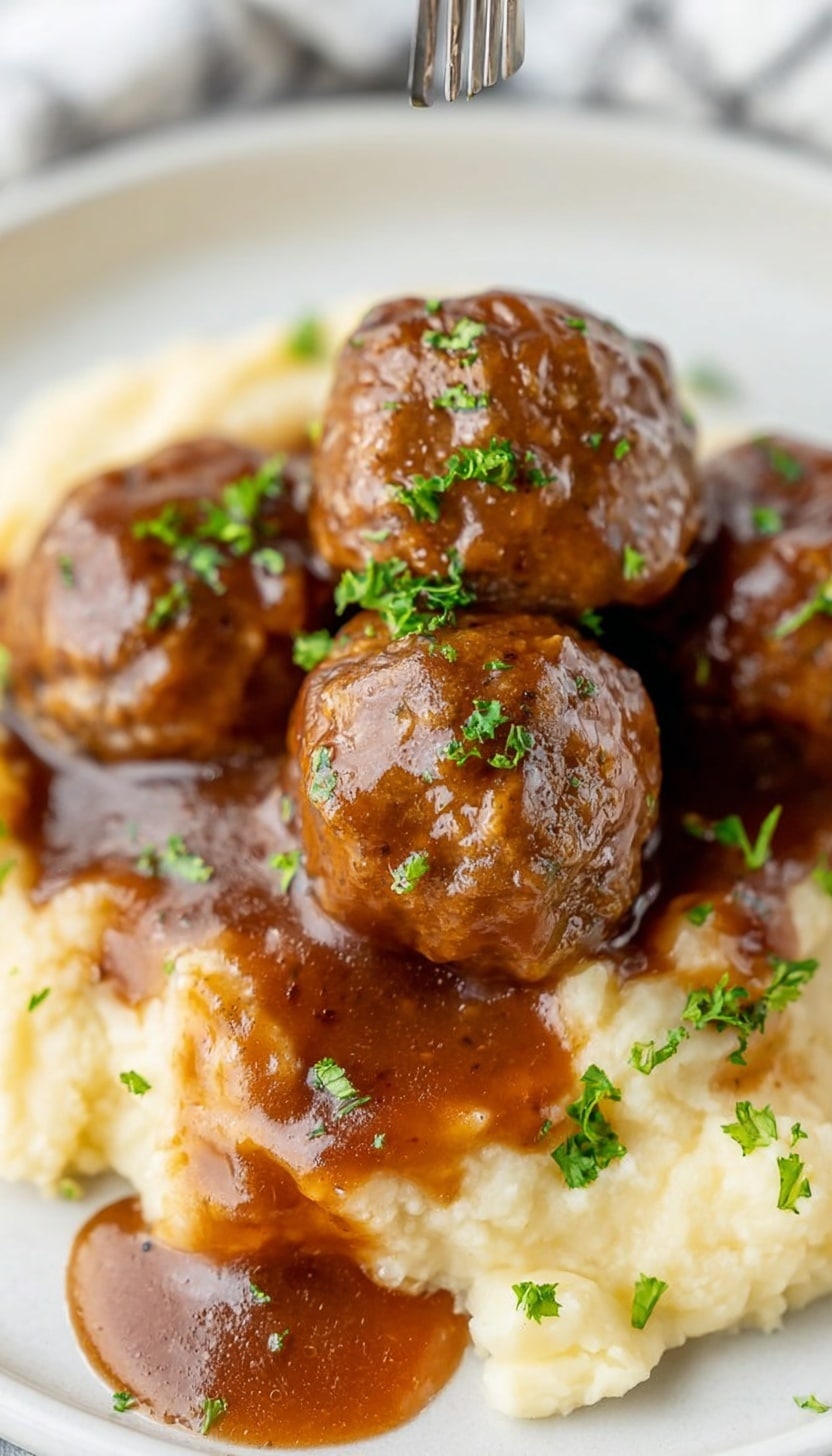 Slow Cooker Salisbury Steak Meatballs: Family-Friendly Comfort Recipe - Recipe Image