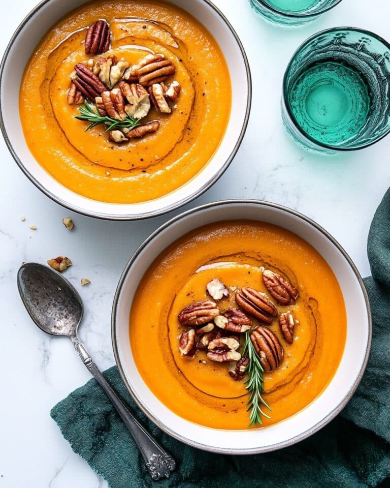 Creamy Pumpkin and Sweet Potato Soup with Spices Recipe