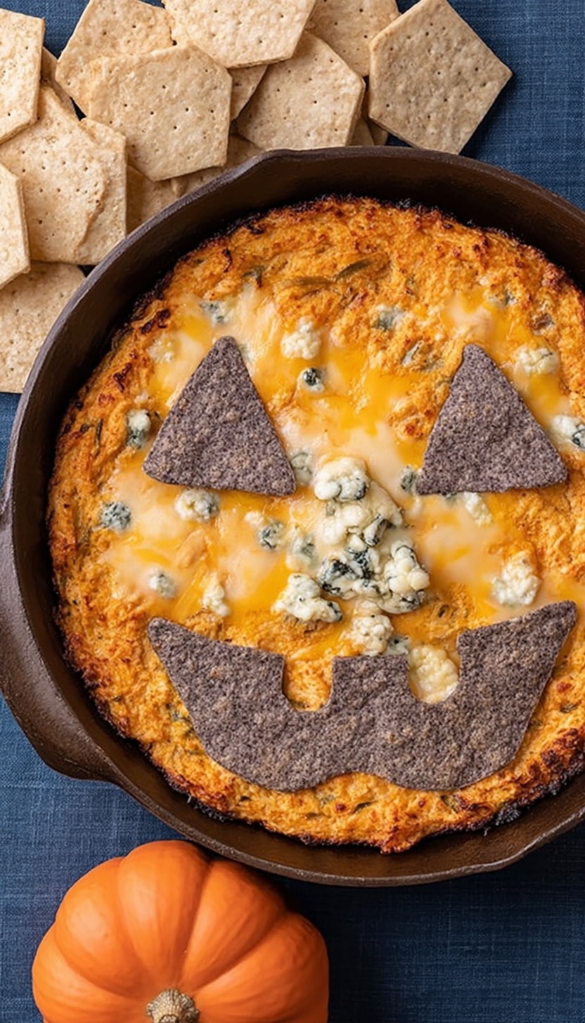 Easy to Decorate Halloween Buffalo Chicken Dip Recipe - Recipe Image
