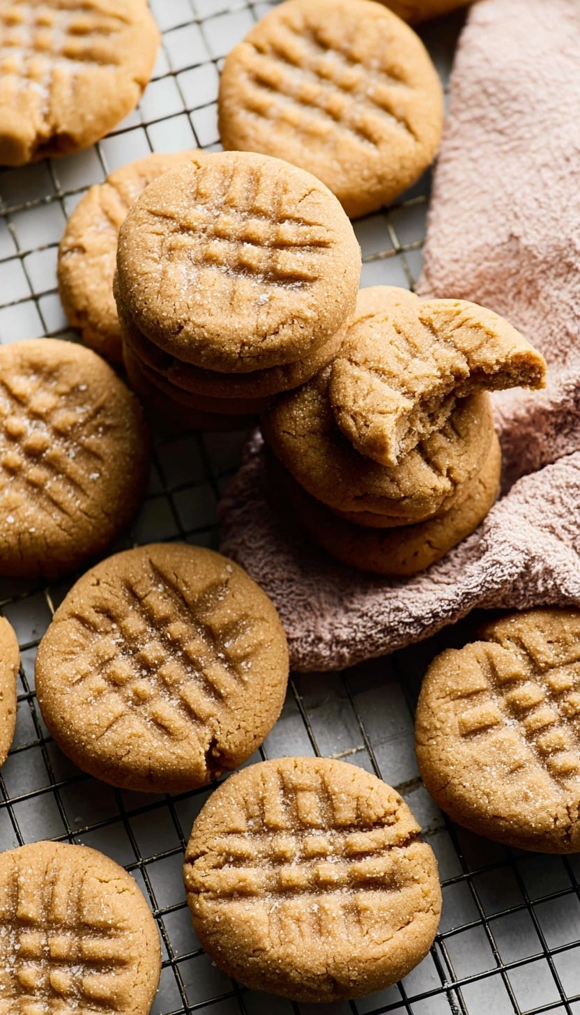 Soft & Thick Peanut Butter Cookies Recipe - Recipe Image