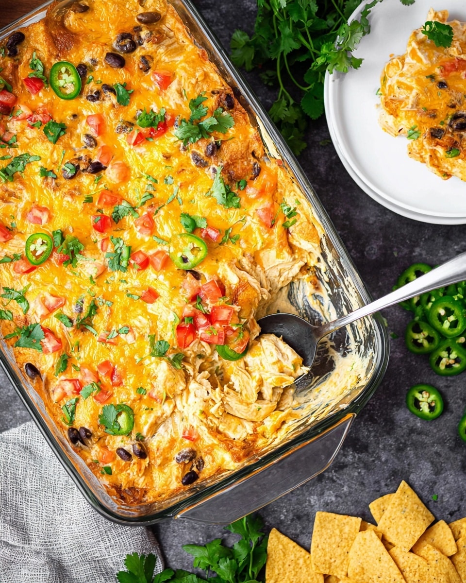 Creamy Mexican Chicken Casserole with Cheese and Chips Recipe - Recipe Image