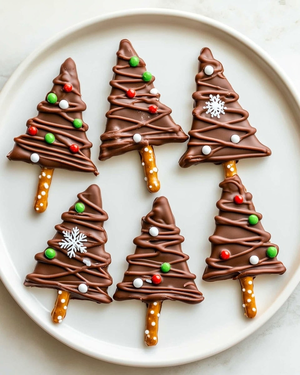 Dark Chocolate Christmas Trees Recipe - Recipe Image