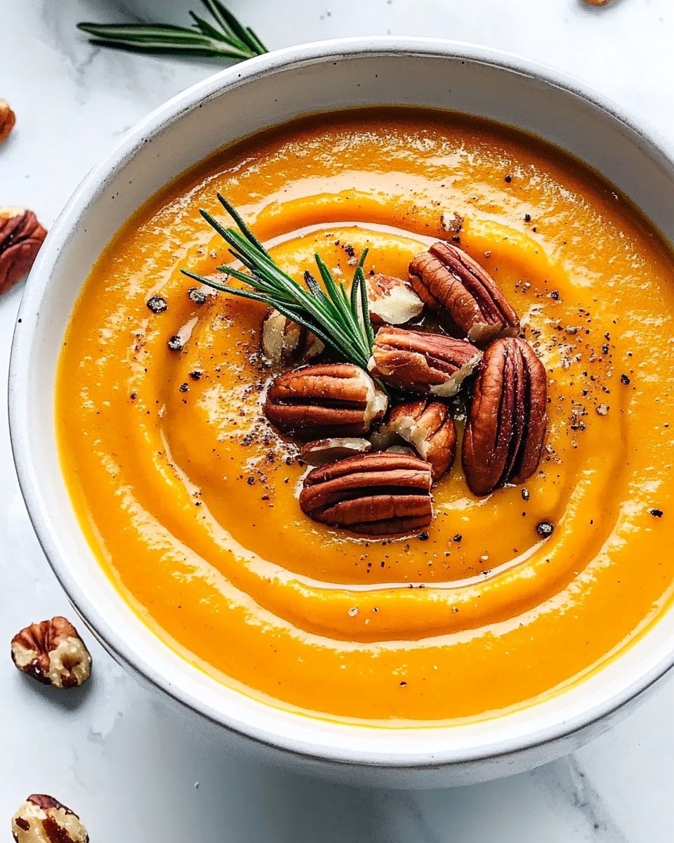 Creamy Pumpkin and Sweet Potato Soup with Spices Recipe - Recipe Image