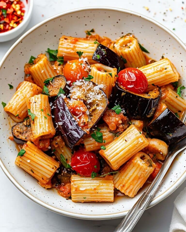 Eggplant and Fresh Tomato Pasta Recipe