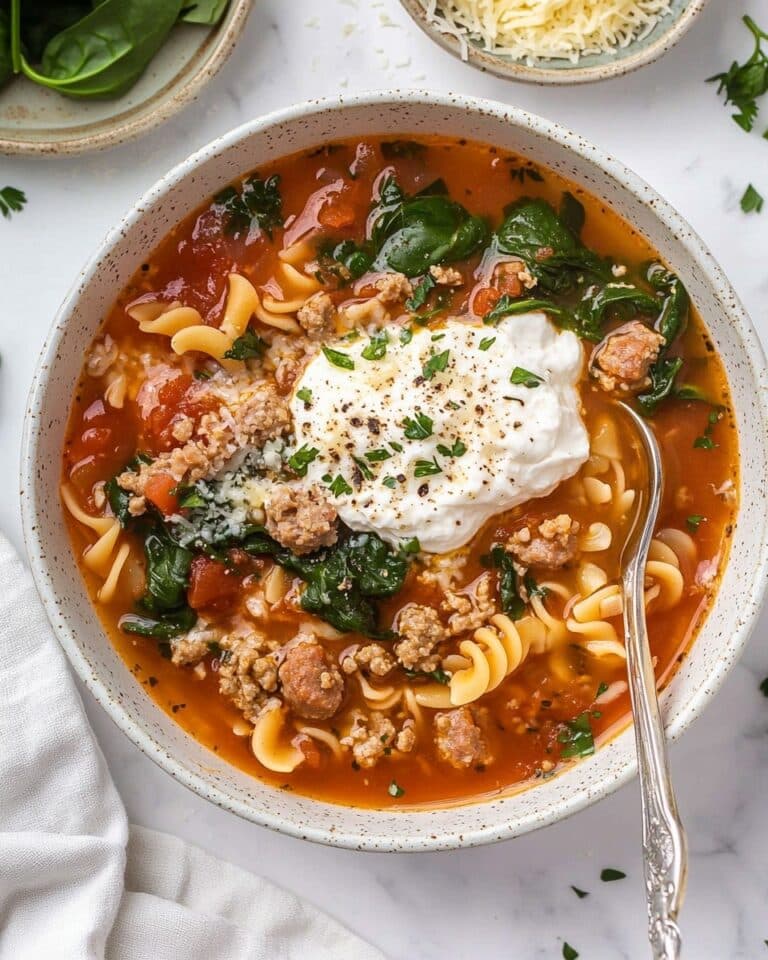 Easy Slow Cooker Lasagna Soup Recipe