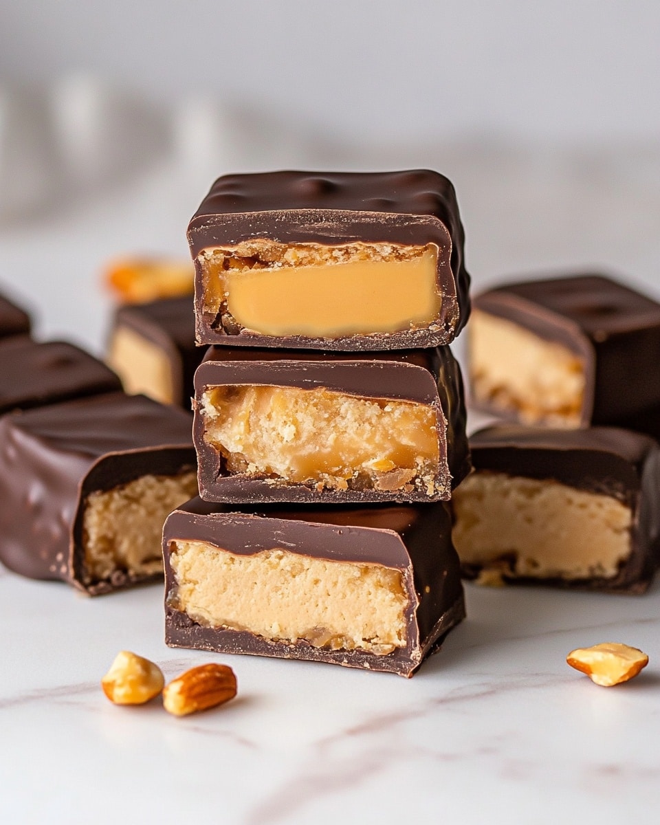 Homemade Snickers Bar Recipe - Recipe Image