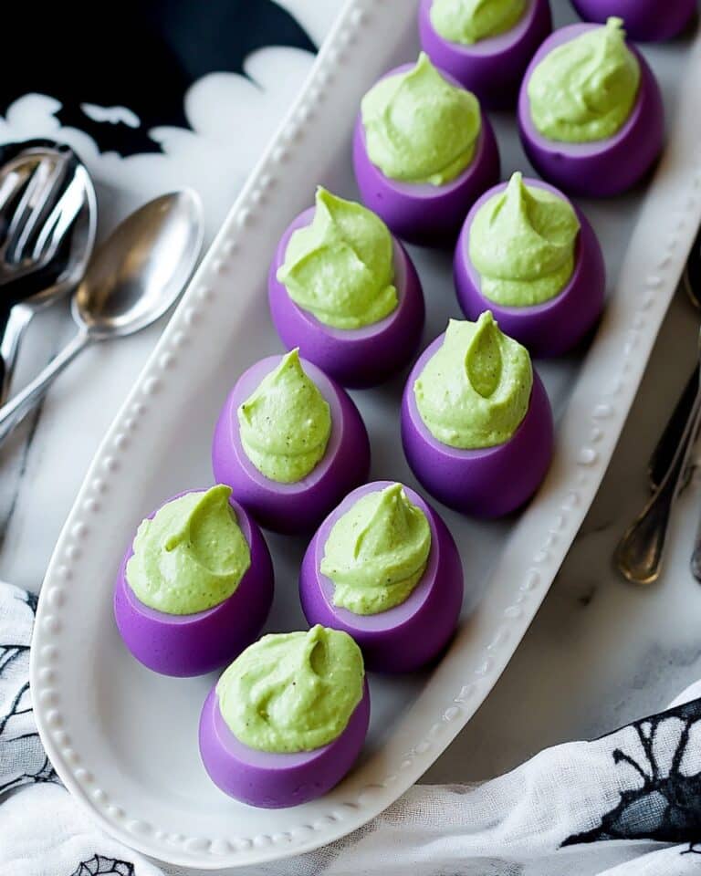 Halloween Colorful Deviled Eggs Recipe