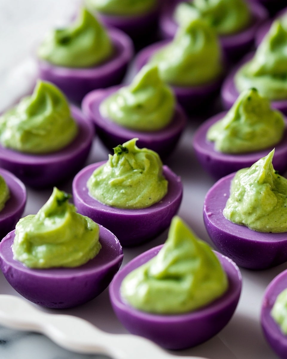 Halloween Colorful Deviled Eggs Recipe - Recipe Image