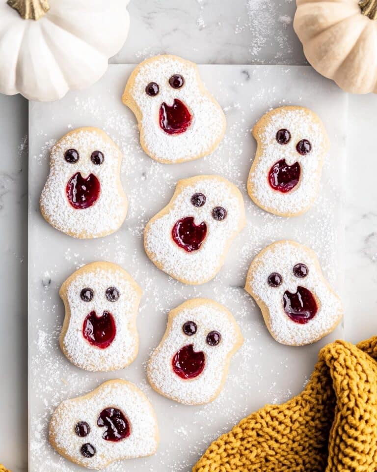Halloween Ghost Linzer Cookies Recipe
