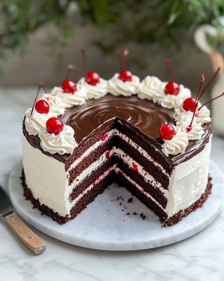 Vertical Black Forest Swiss Roll Recipe