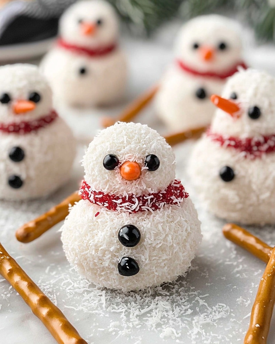 Snowman Coconut Truffles Recipe - Recipe Image