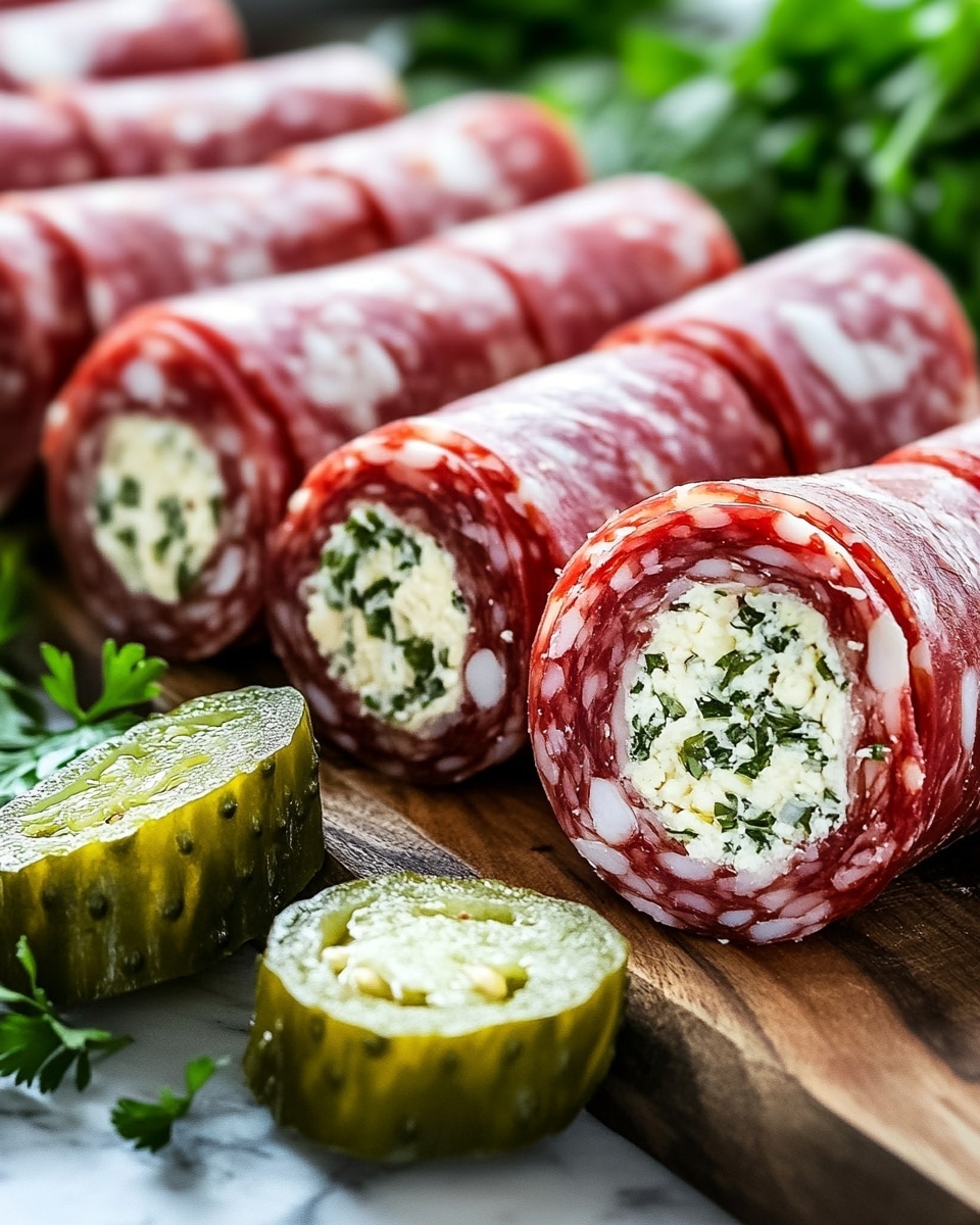 Irresistible Keto Salami Roll-Ups for Easy Snacking Recipe - Recipe Image