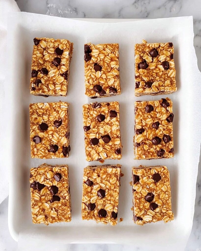 Homemade Granola Bars with Peanut Butter, Honey, and Chocolate Chips Recipe