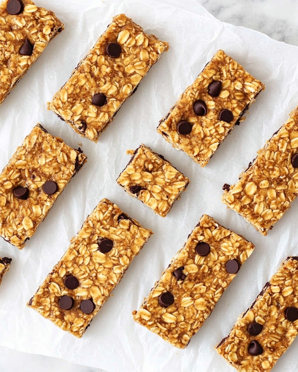 Homemade Granola Bars with Peanut Butter, Honey, and Chocolate Chips Recipe - Recipe Image