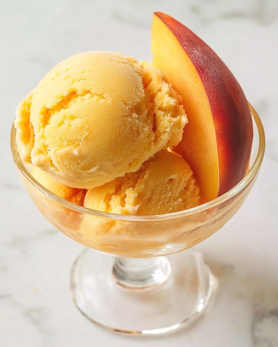 The Best Peach Sorbet Without an Ice Cream Maker Recipe - Recipe Image