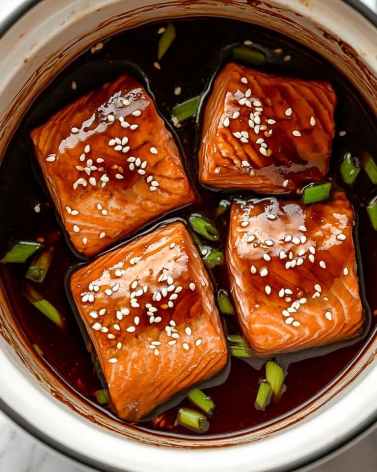 Slow Cooker Honey Garlic Glazed Salmon Recipe