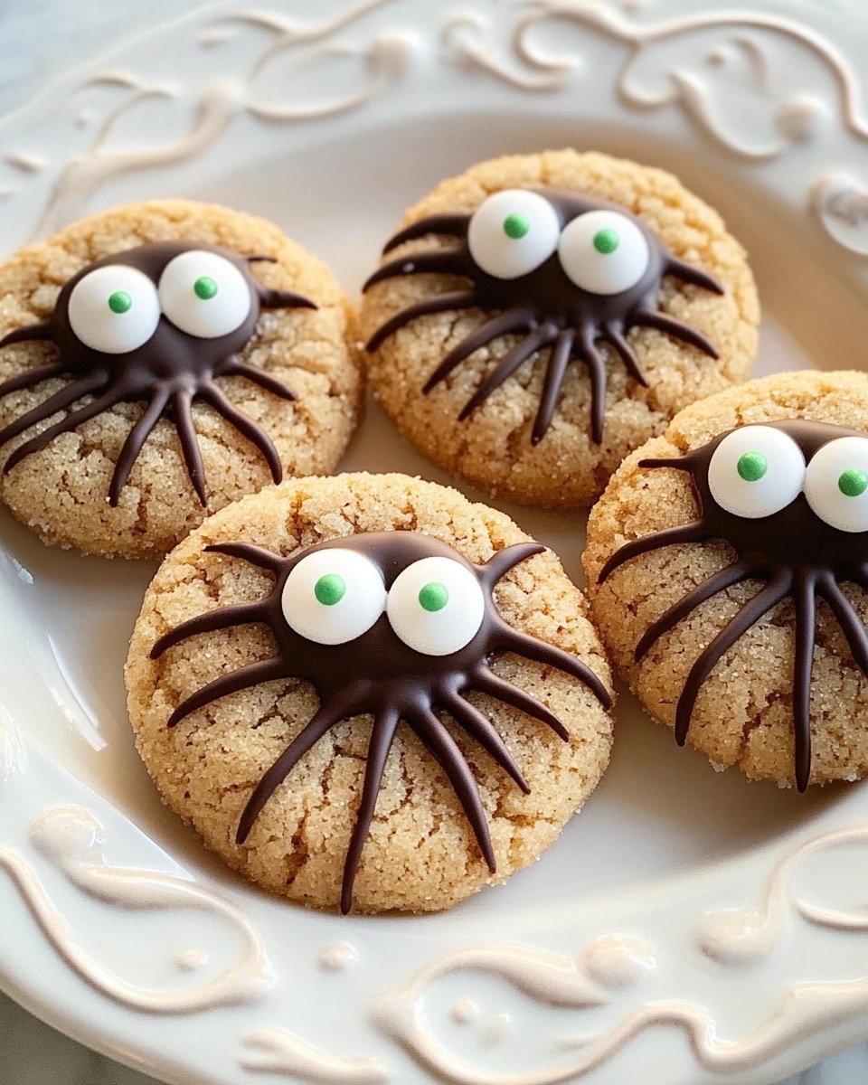 Peanut Butter Spider Cookies Recipe - Recipe Image