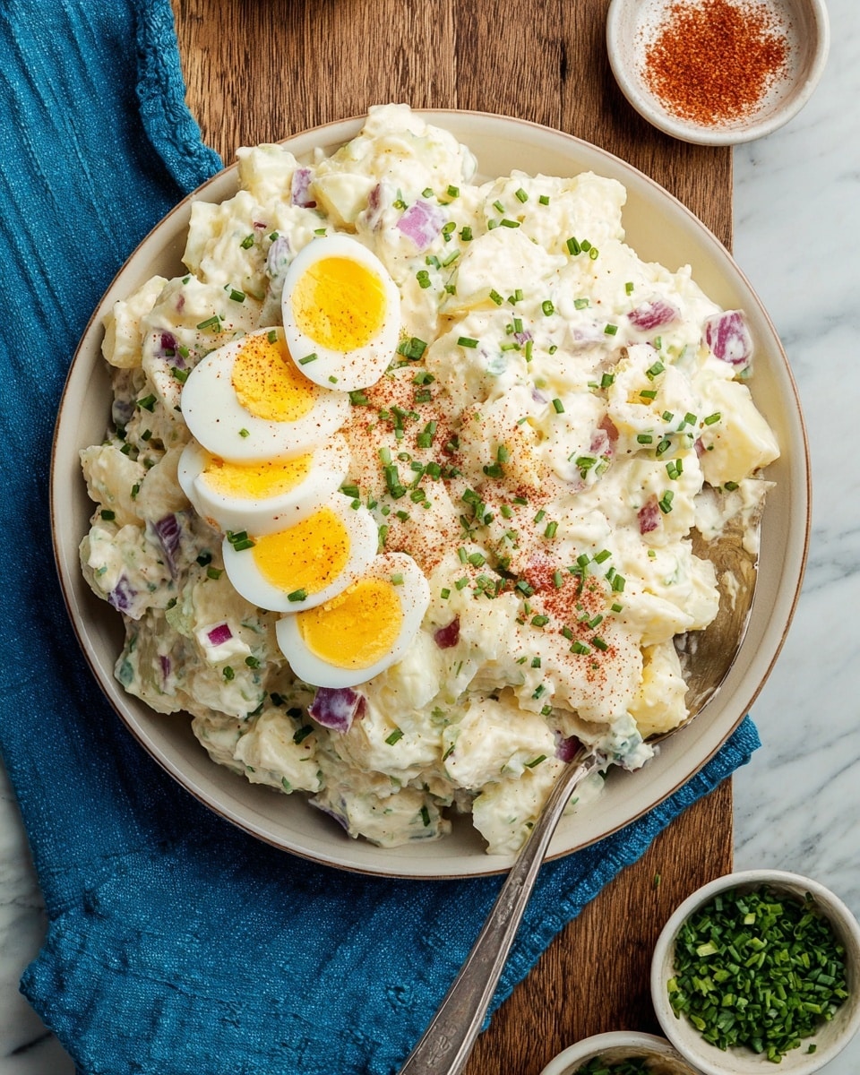 Southern Deviled Egg Potato Salad Recipe - Recipe Image
