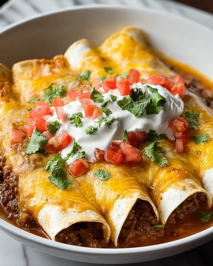 Easy Ground Beef Enchiladas Recipe