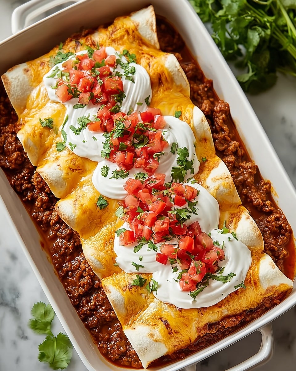 Easy Ground Beef Enchiladas Recipe - Recipe Image