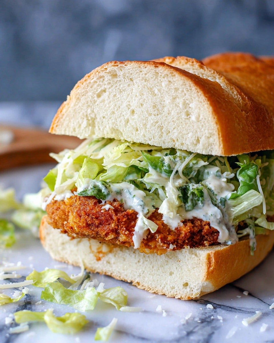 Easy Crispy Chicken Caesar Sandwich Recipe - Recipe Image
