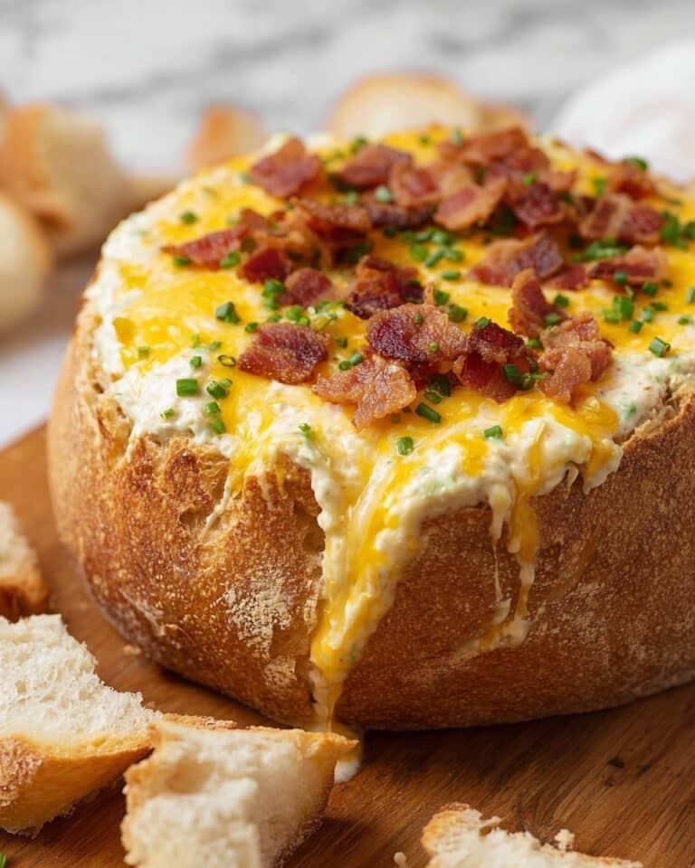 Cheese and Bacon Cob Loaf Dip Recipe