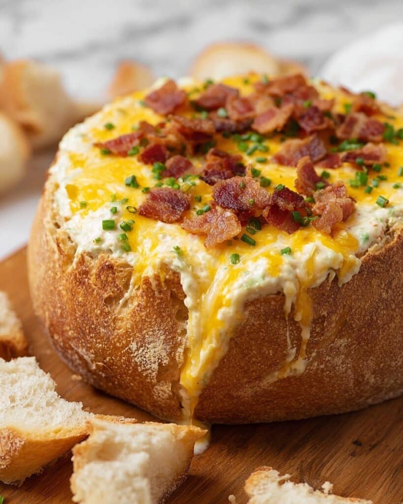 Cheese and Bacon Cob Loaf Dip Recipe