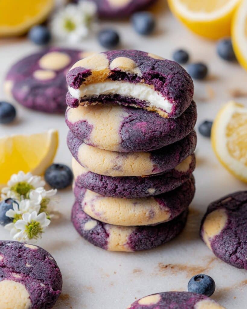 Lemon Blueberry Cheesecake Cookies with Bursting Berries Recipe