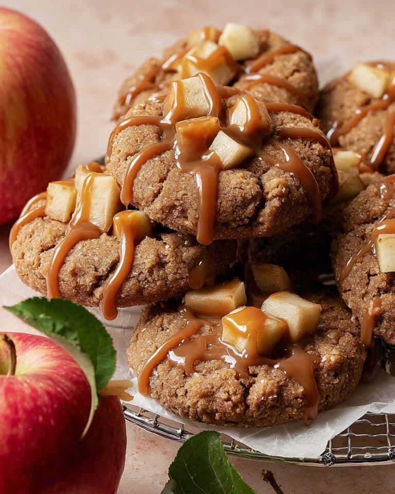 Delicious Caramel Apple Cookies with Rich Salted Caramel Drizzle Recipe